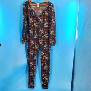Halloween Multi-color skeleton design black onesie pajamas
